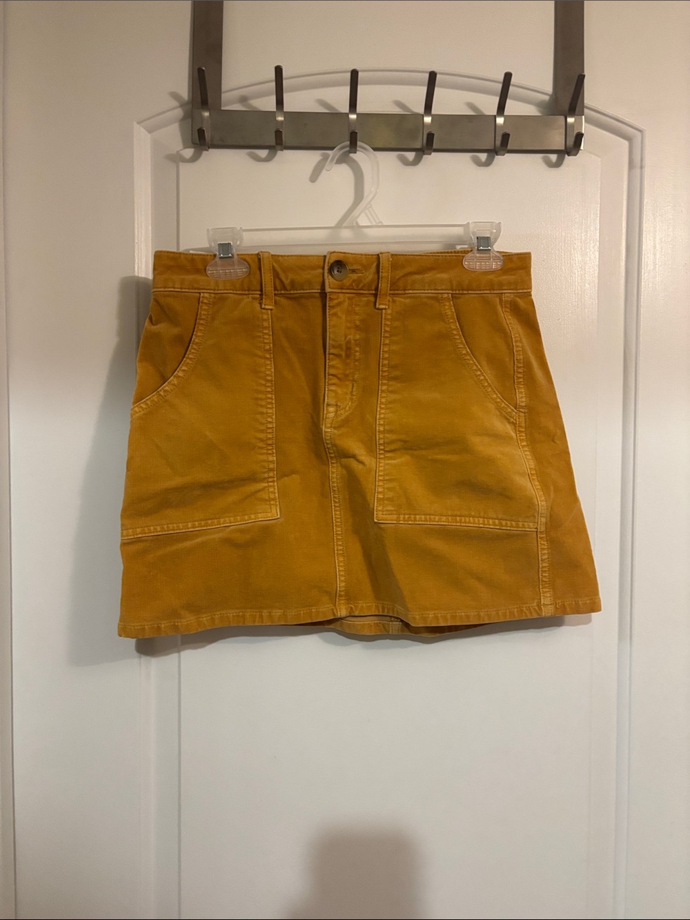 American Eagle Outfitters Mustard Yellow Corduroy Mini Skirt